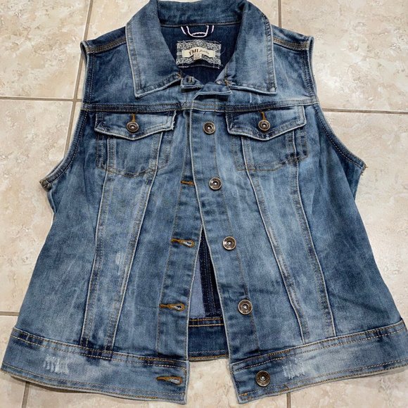 YMI Jackets & Blazers - YMI Distressed Denim Vest